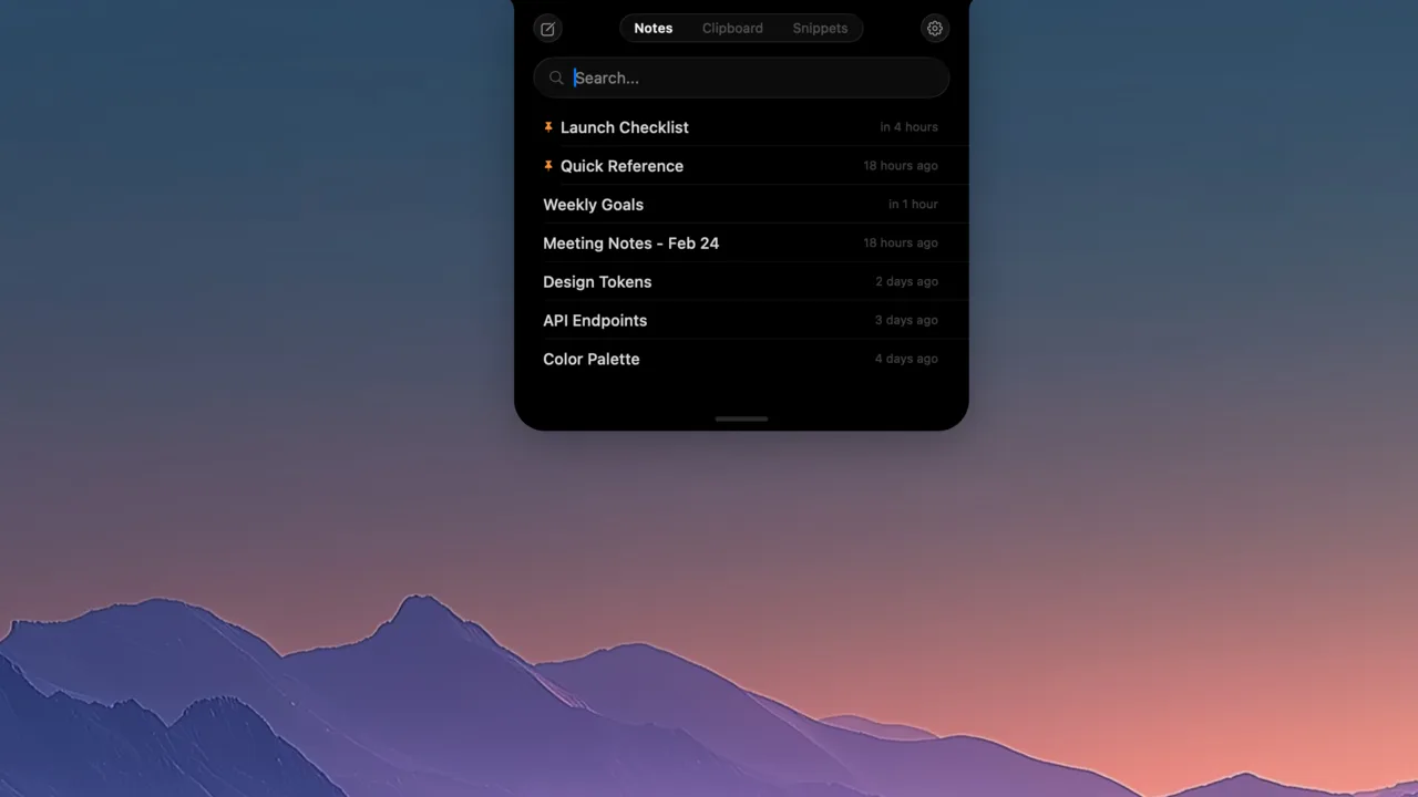 NotchPad organizing and refining reusable text