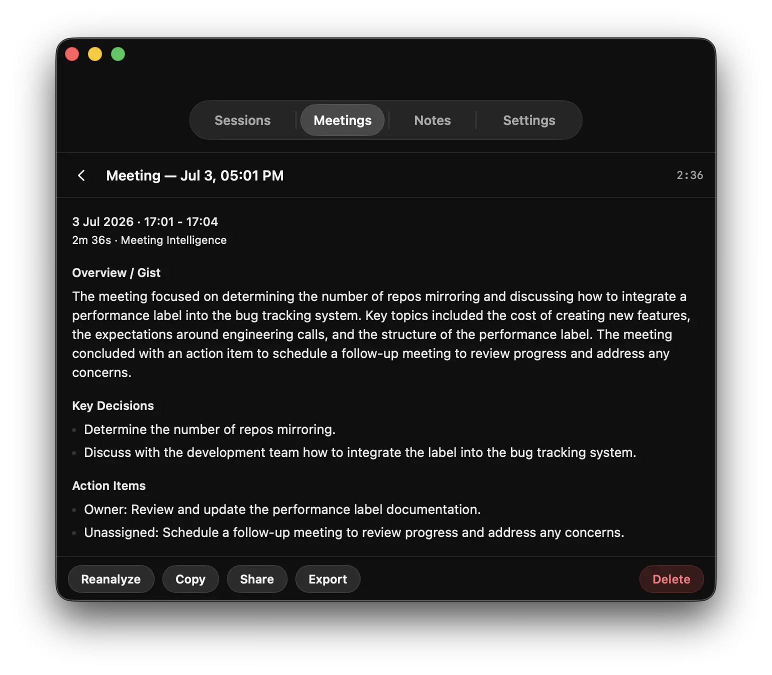 NotchLive Meeting Intelligence 摘要